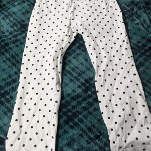 New York & Company White Polka Dot Bottoms